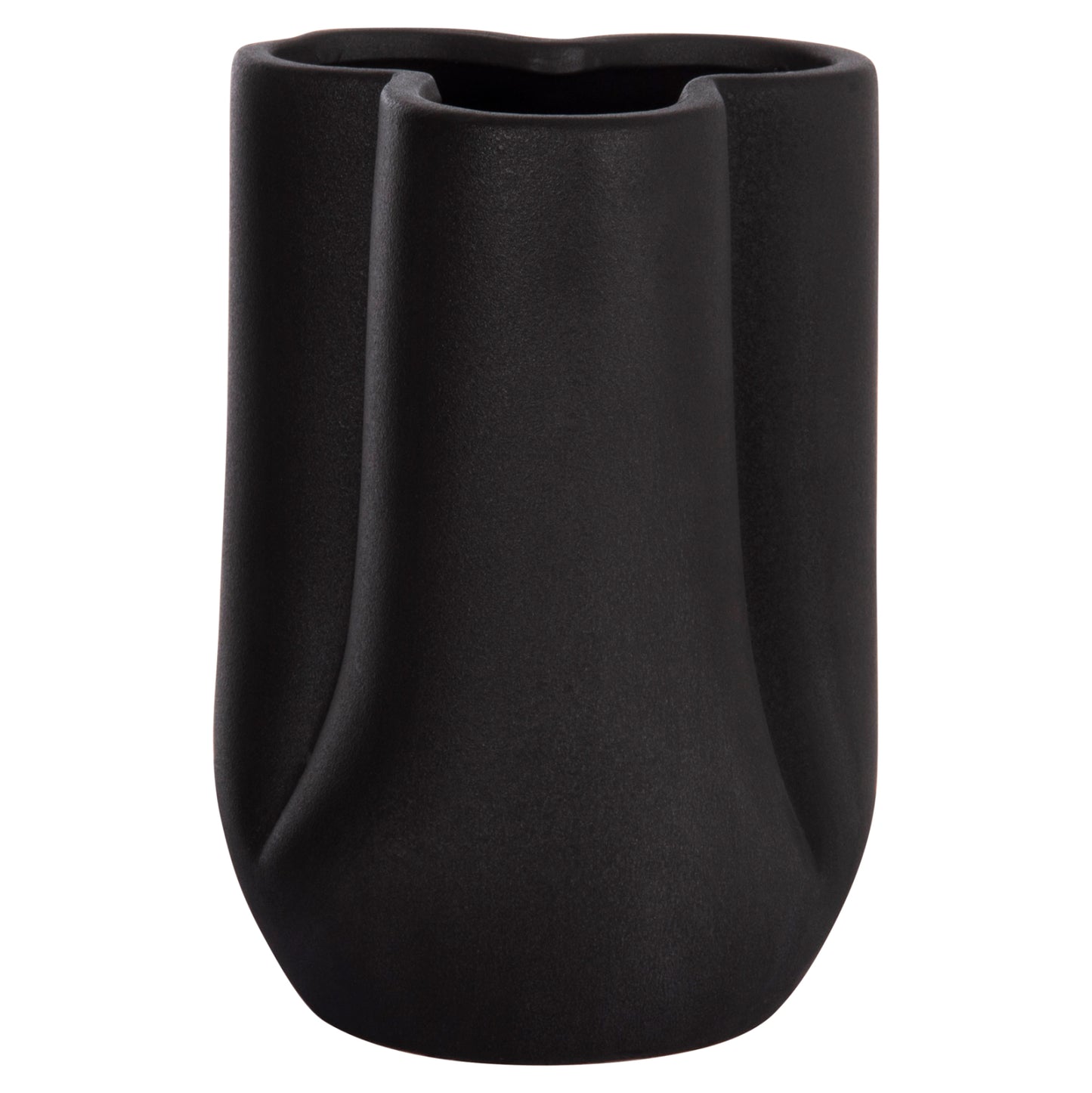 Ceramic Table Decor Glaze Hm4613.02 Matte Black Φ16x22hcm.