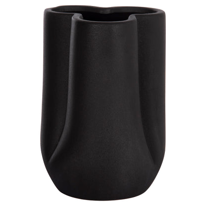 Ceramic Table Decor Glaze Hm4613.02 Matte Black Φ16x22hcm.
