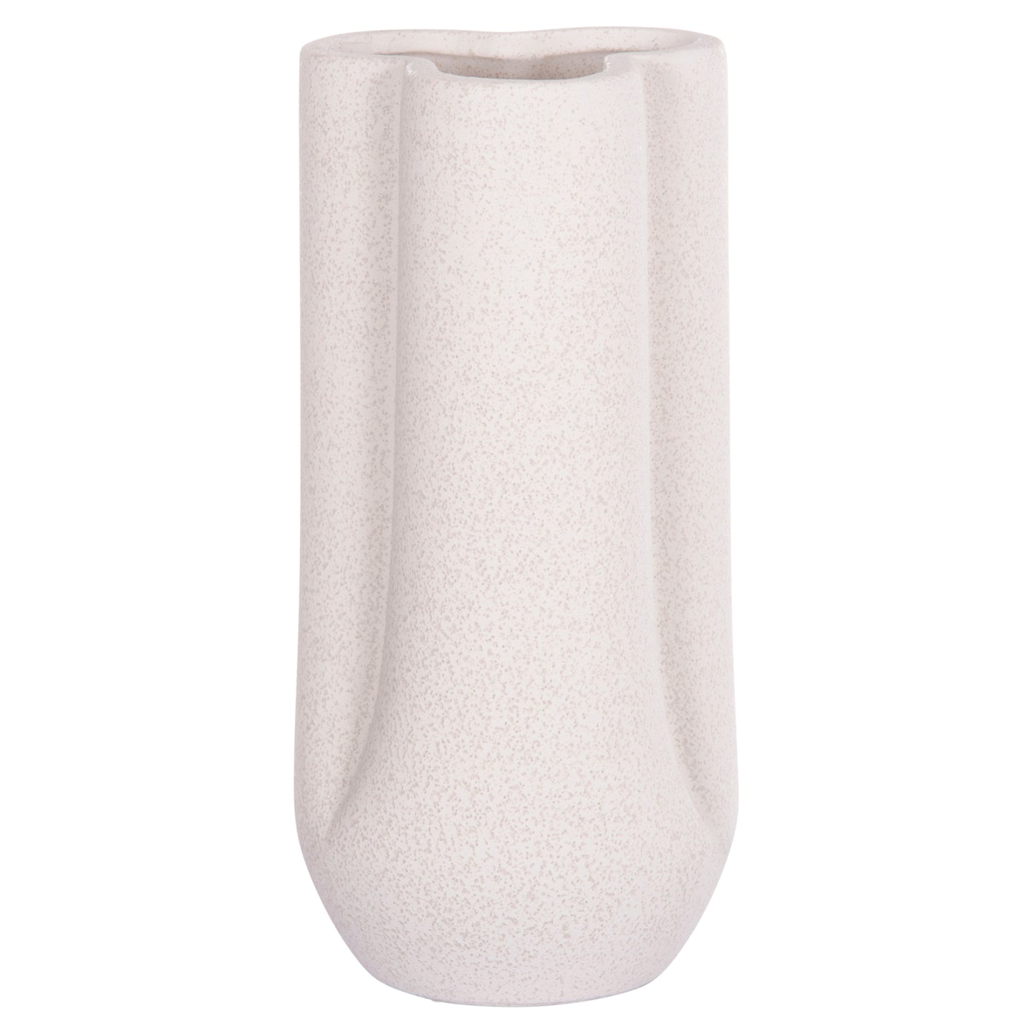Ceramic Table Decor Glaze Hm4612.01 Off White With Crystallization Φ14x29hcm.