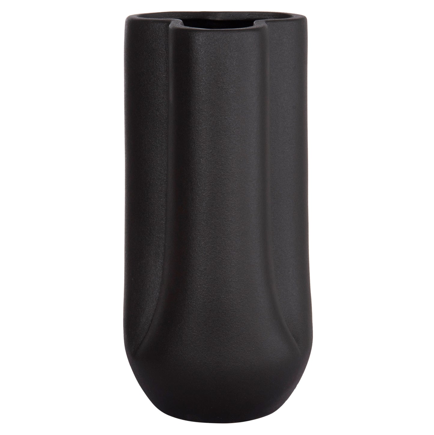 Ceramic Table Decor Glaze Hm4612.02 Matte Black Φ14x29hcm.