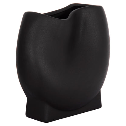 Ceramic Table Decor Glaze Hm4610.02 Matte Black 26x14x25hcm