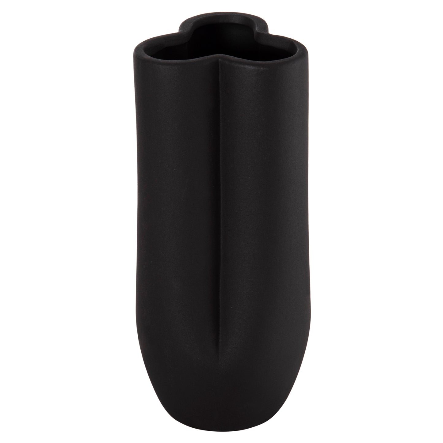 Ceramic Table Decor Glaze Hm4611.02 Matte Black Φ14x34hcm.