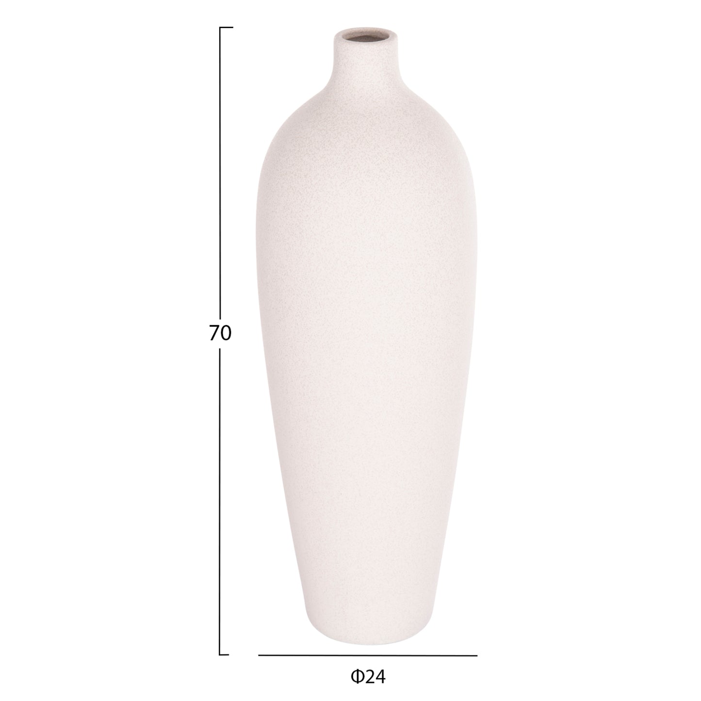 Ceramic Table Decor Galad Hm4624.01 Off White With Crystallisation Φ24x70hcm.