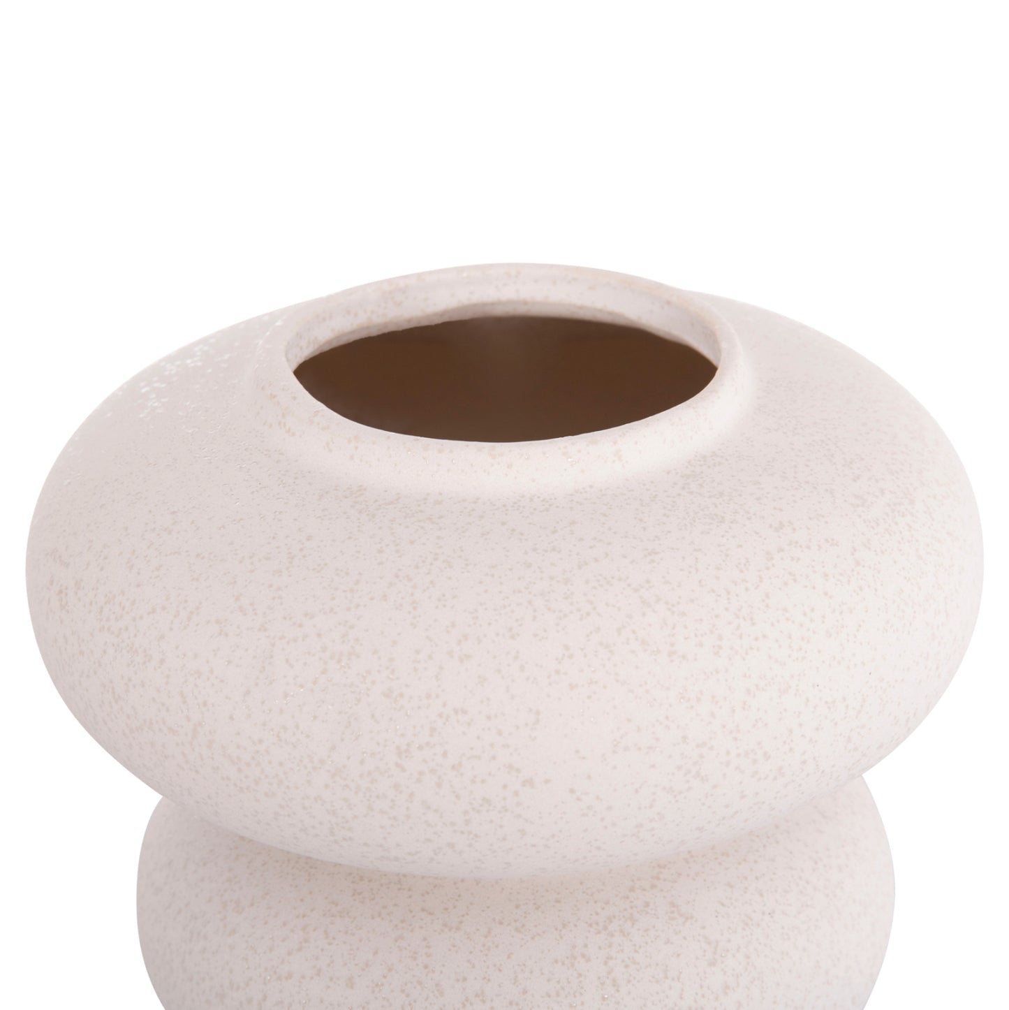 Ceramic Table Decor Rook Hm4629.01 Off White With Crystallisation Φ18x17hcm.