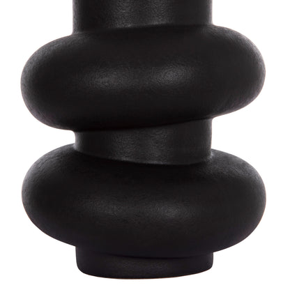 Ceramic Table Decor Rook Hm4627.02 Matte Black Φ16x25,5hcm.