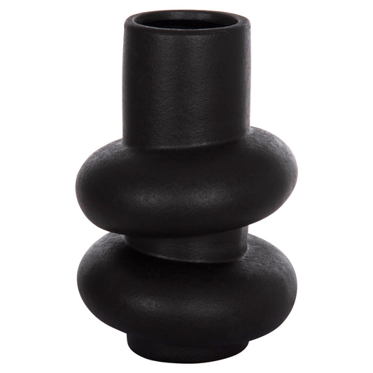 Ceramic Table Decor Rook Hm4627.02 Matte Black Φ16x25,5hcm.