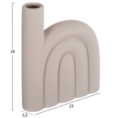 Ceramic Table Decor Arcon Hm4639.03 Matte Grey 23x5.5x29h Cm.