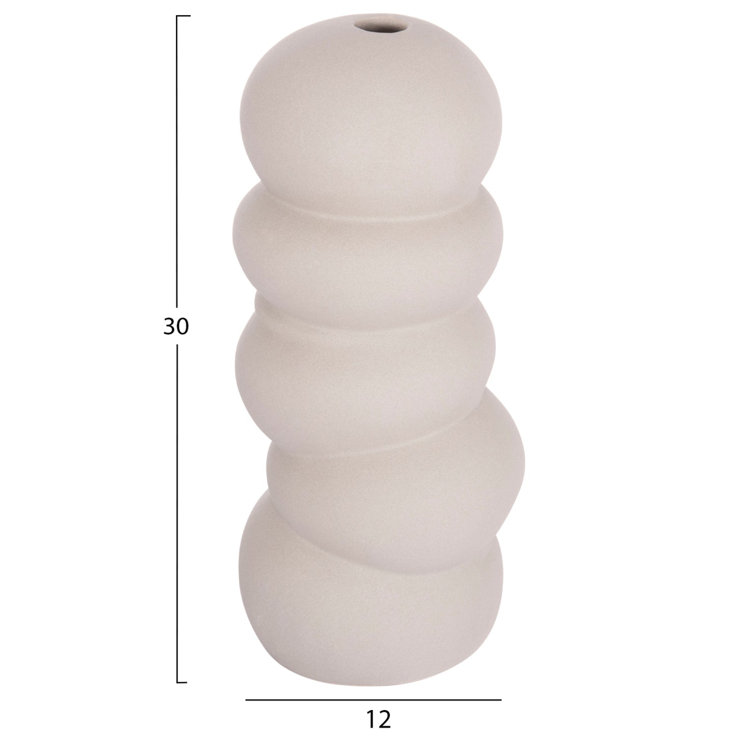 Ceramic Table Decor Rook Hm4630.03 Matte Grey Φ12x30hcm.