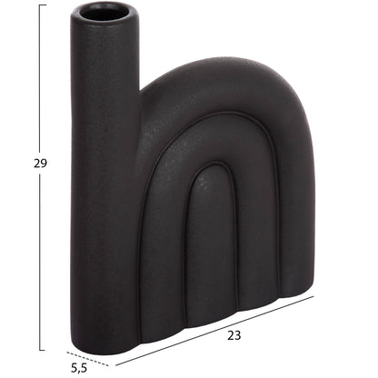 Ceramic Table Decor Arcon Hm4639.02 Matte Black 23x5,5x29hcm.