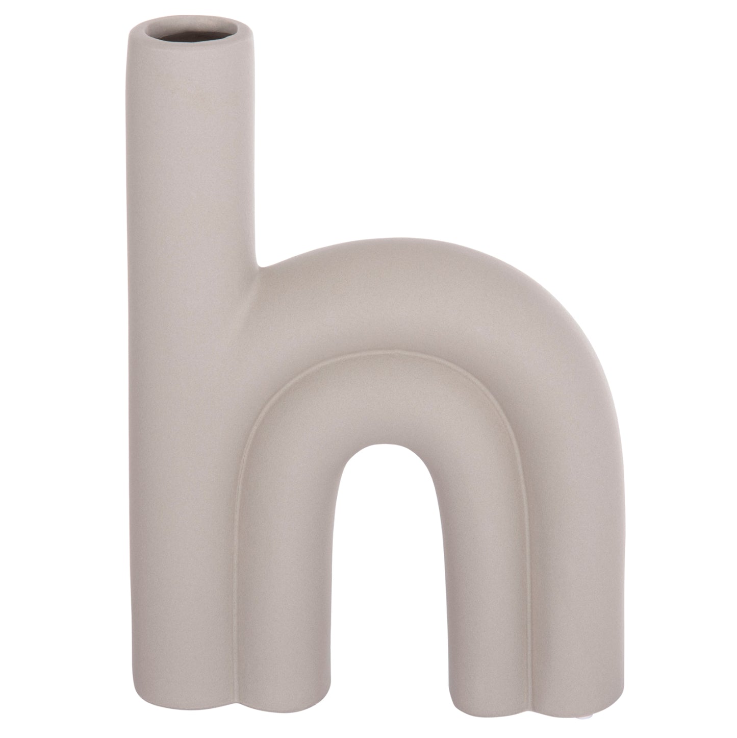 Ceramic Table Decor Arcon Hm4638.03 Matte Grey 25,5x6x34h Cm.