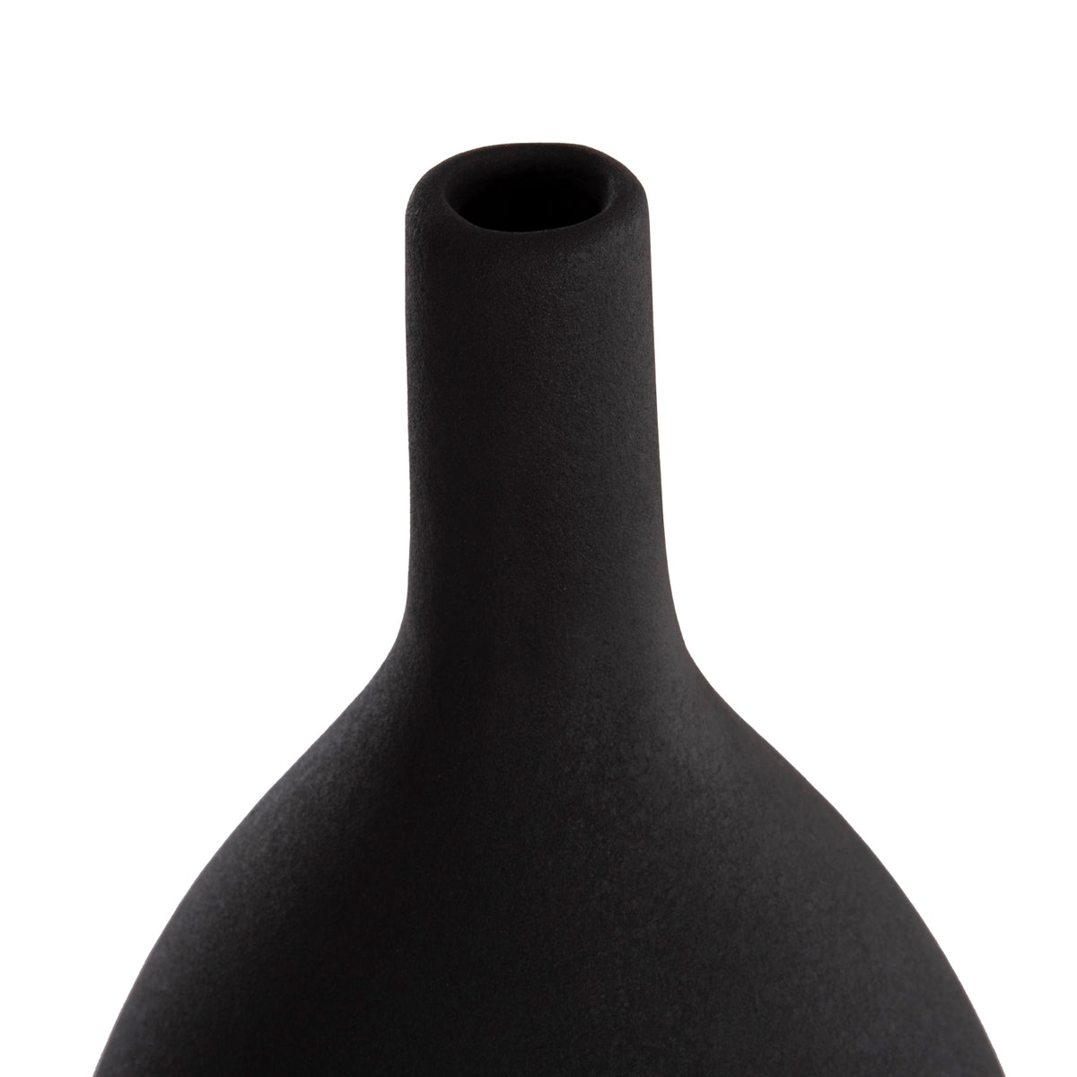 Ceramic Table Decor Galad Hm4633.02 Black Matte Φ18x49h Cm.