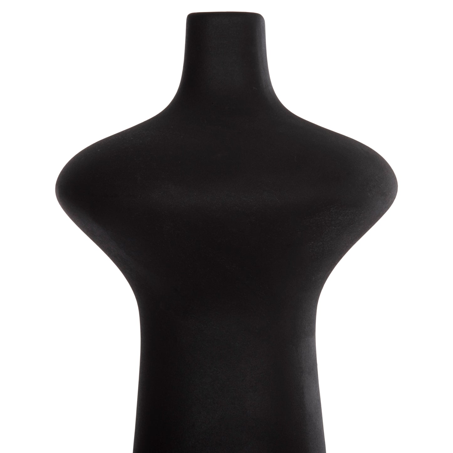 Ceramic Table Decor Scepter Hm4636.02 Matte Black Φ18x49hcm.