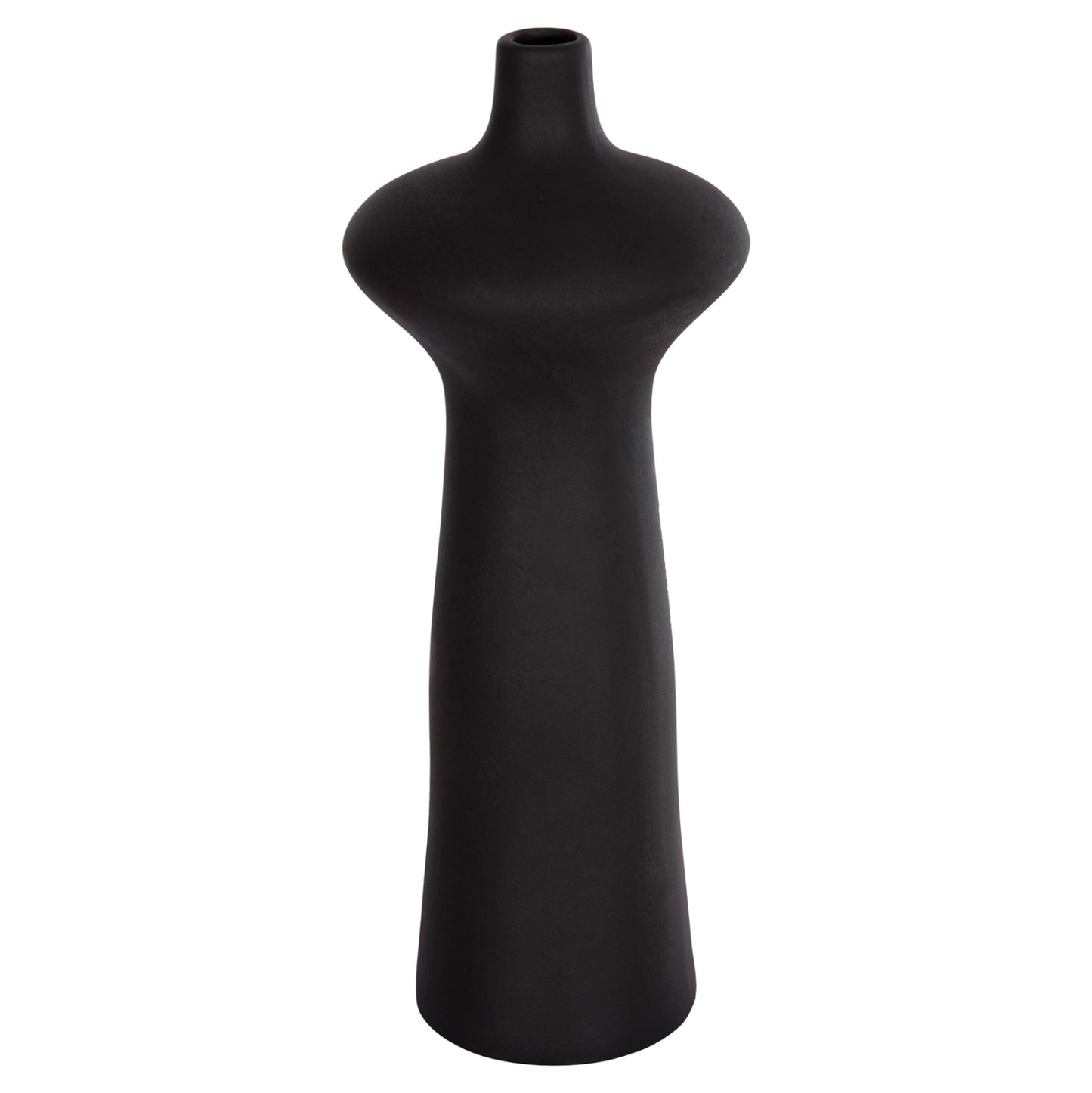 Ceramic Table Decor Scepter Hm4636.02 Matte Black Φ18x49hcm.