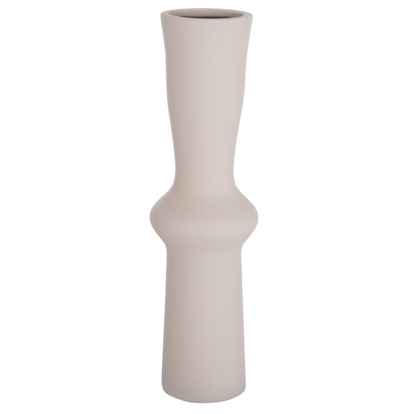 Ceramic Table Decor Scepter Hm4637.03 Matte Grey Φ14x50hcm.