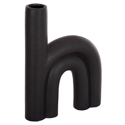 Ceramic Table Decor Arcon Hm4638.02 Matte Black 25,5x6x34h Cm.
