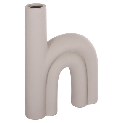 Ceramic Table Decor Arcon Hm4638.03 Matte Grey 25,5x6x34h Cm.