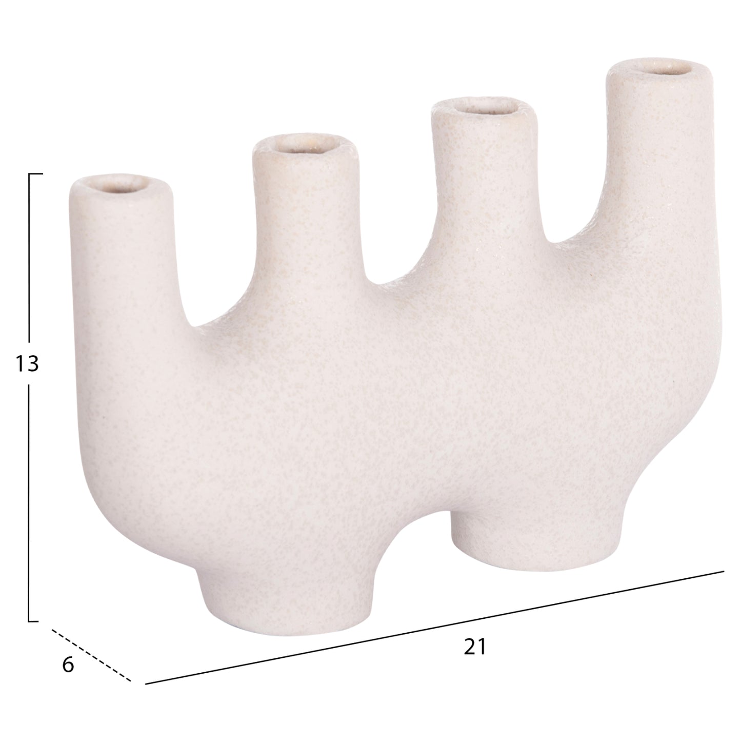 Ceramic Table Decor Mani Hm4641.01 Off White With Crystallisation 21x6x13hcm.