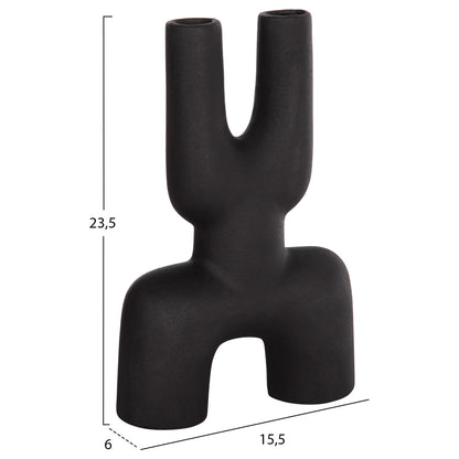 Ceramic Table Decor Mani Hm4642.02 Black Matte 15.5x6x23.5hcm.