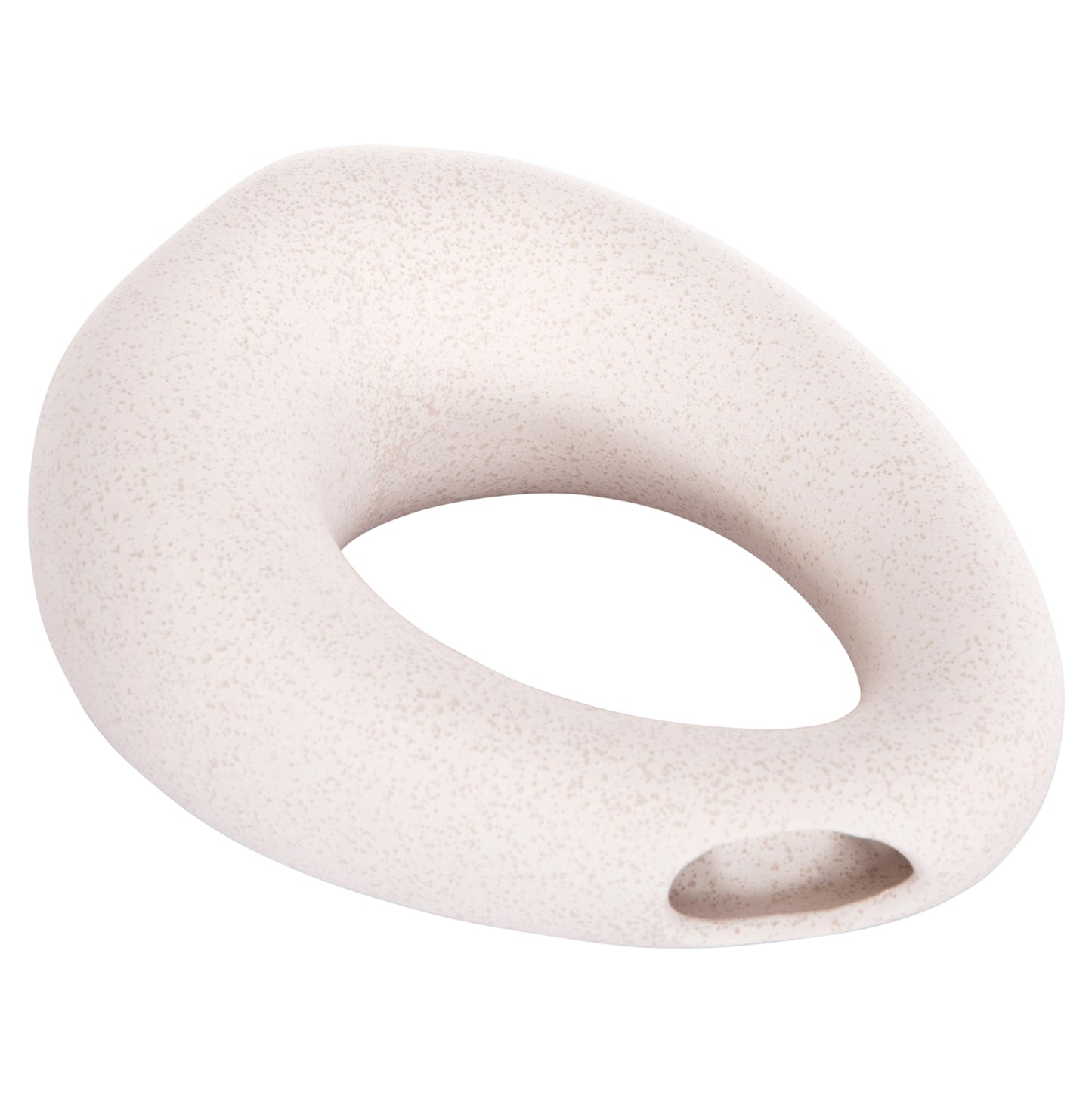 Ceramic Table Decor Ellipto Hm4644.01 Off White With Crystallization 16,5x9x20,3hcm.