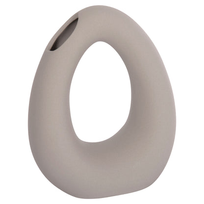 Ceramic Table Decor Ellipto Hm4644.03 Matte Grey 16.5x9x20.3hcm.