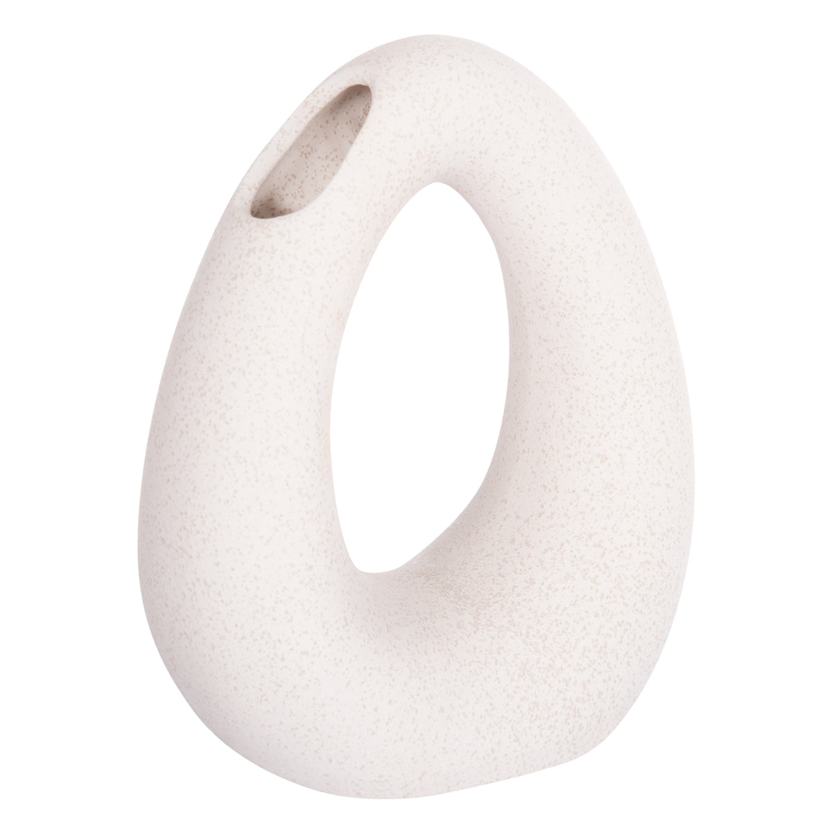 Ceramic Table Decor Ellipto Hm4644.01 Off White With Crystallization 16,5x9x20,3hcm.