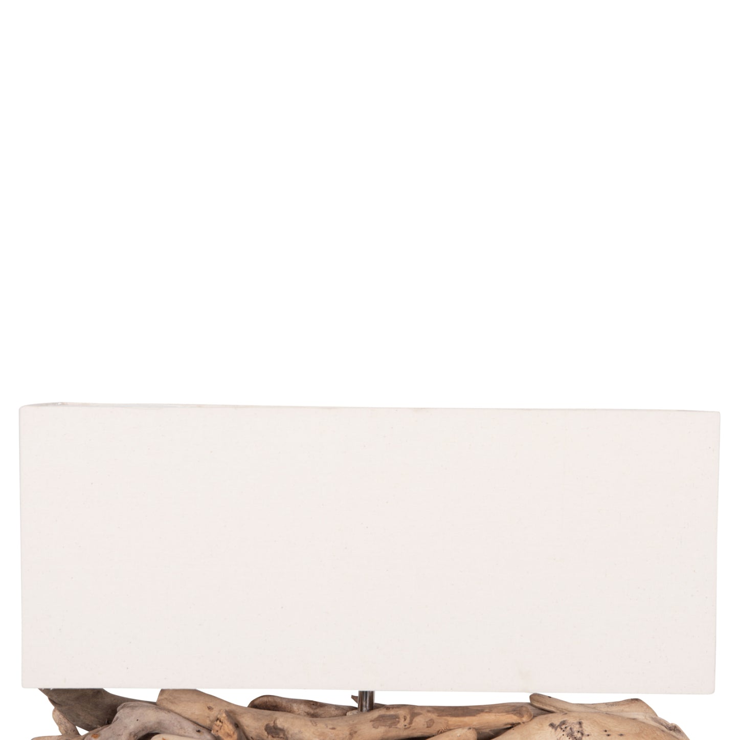 Table Lamp Rectangular Twiggy Hm4432 Driftwood & White Cap 50x16.5x38hcm.