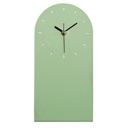 Table Clock Hm4339.02 Metal In Light Green 12x24.5h Cm.