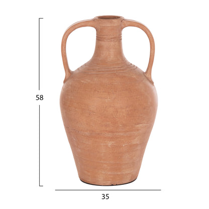 Decorative Vase (amphora) Feax Hm4676.08l Terracota In Natural--35x35x58hcm.