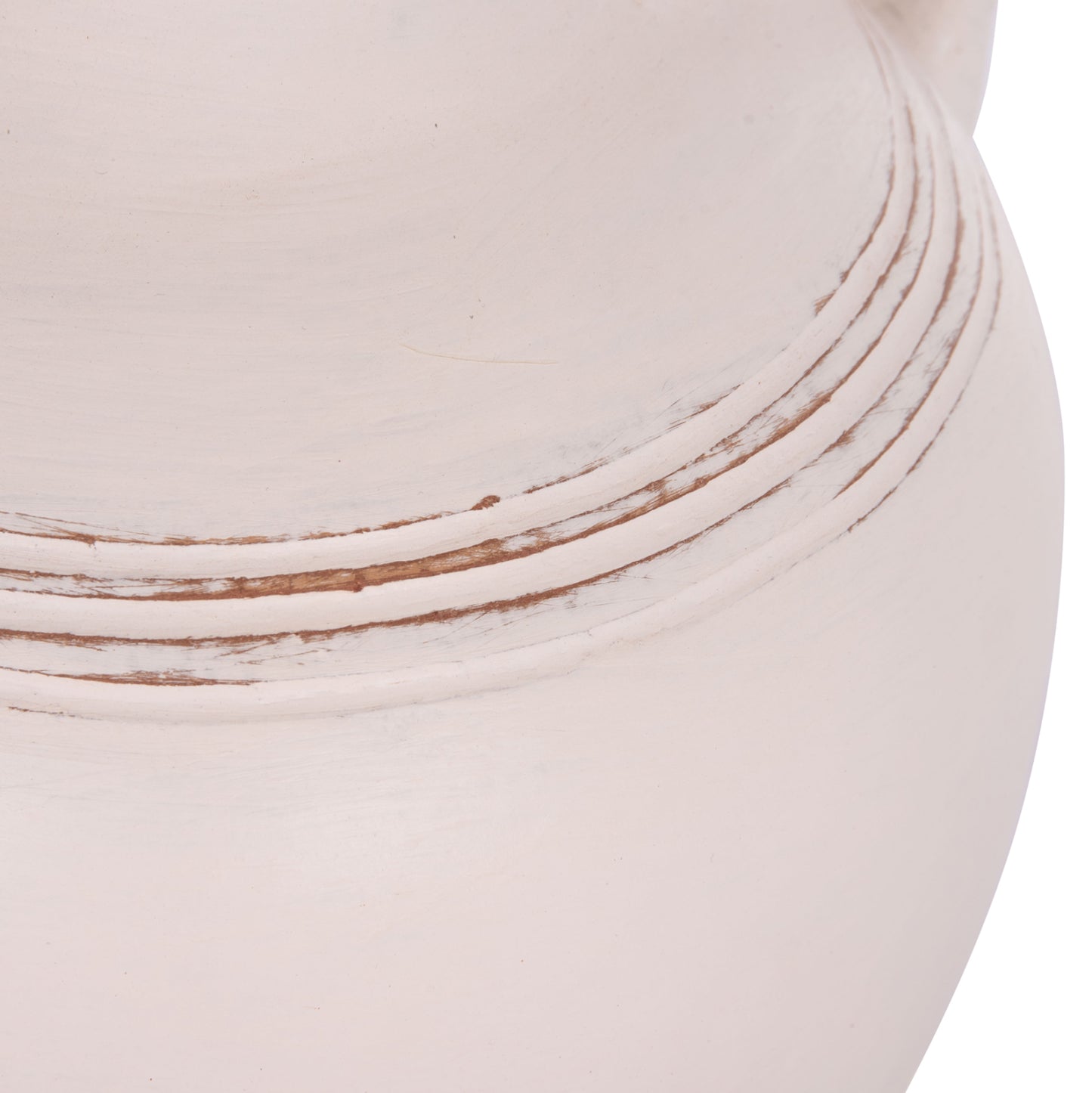 Decorative Vase (amphora) Feax Hm4676.02l Terracota In White--35x35x58hcm.