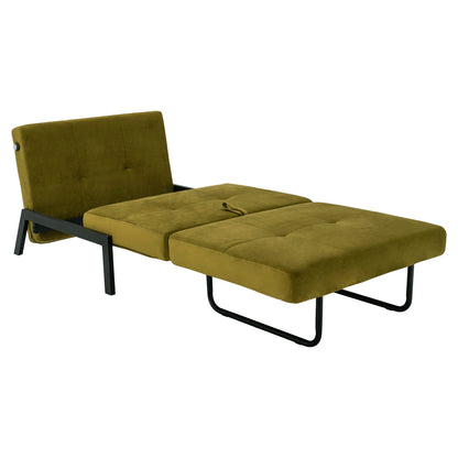 Hm3078.13 Armchair Bed Constance, Olive Green Velvet, 95x92x66cm