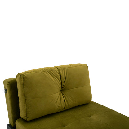 Hm3078.13 Armchair Bed Constance, Olive Green Velvet, 95x92x66cm