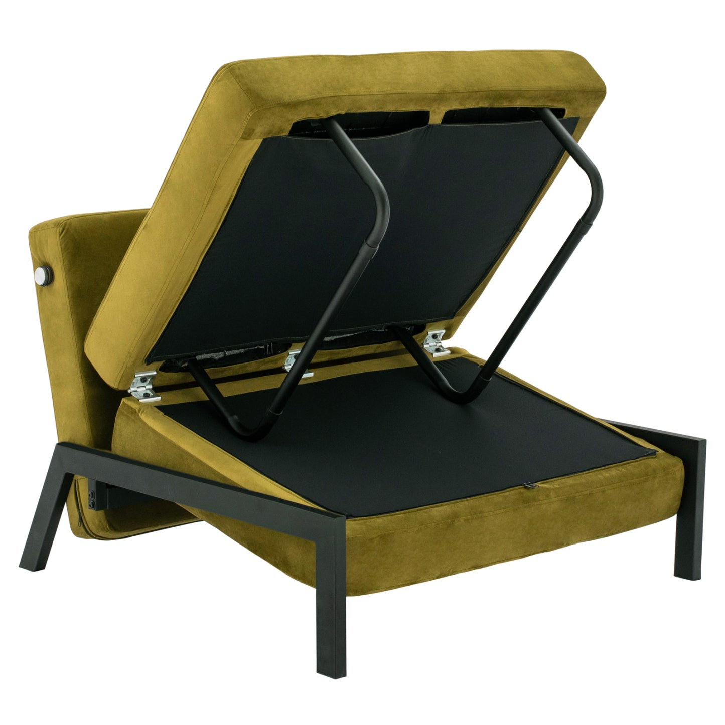 Hm3078.13 Armchair Bed Constance, Olive Green Velvet, 95x92x66cm