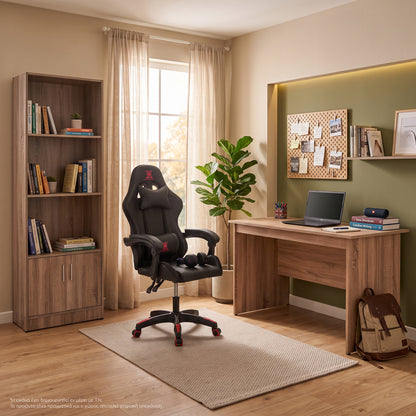 Student Set 3pcs Hm11208 Study Desk-bookcase-office Chair--sonama
