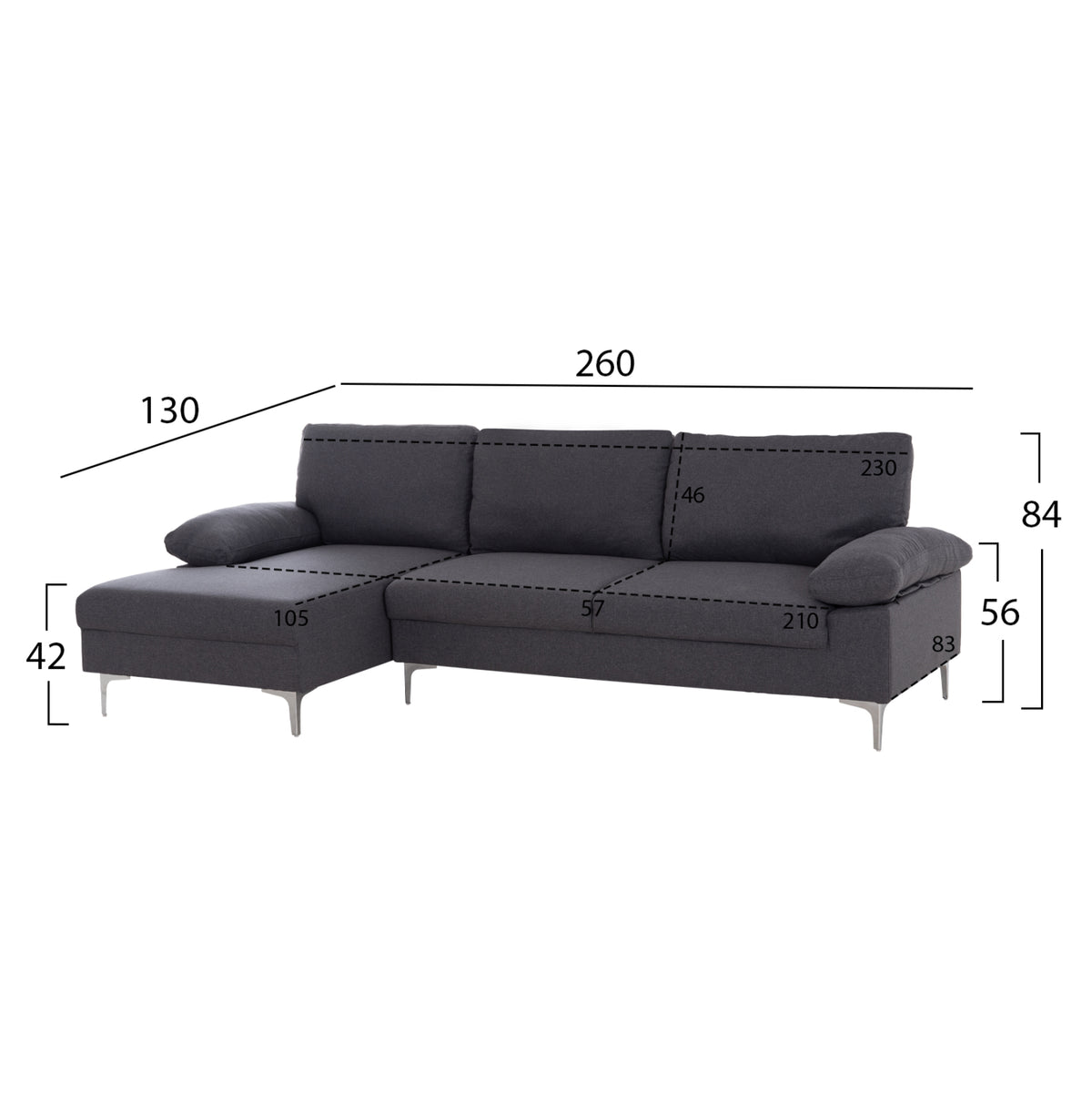 Student Pack Living Room 3pcs Hm11383
