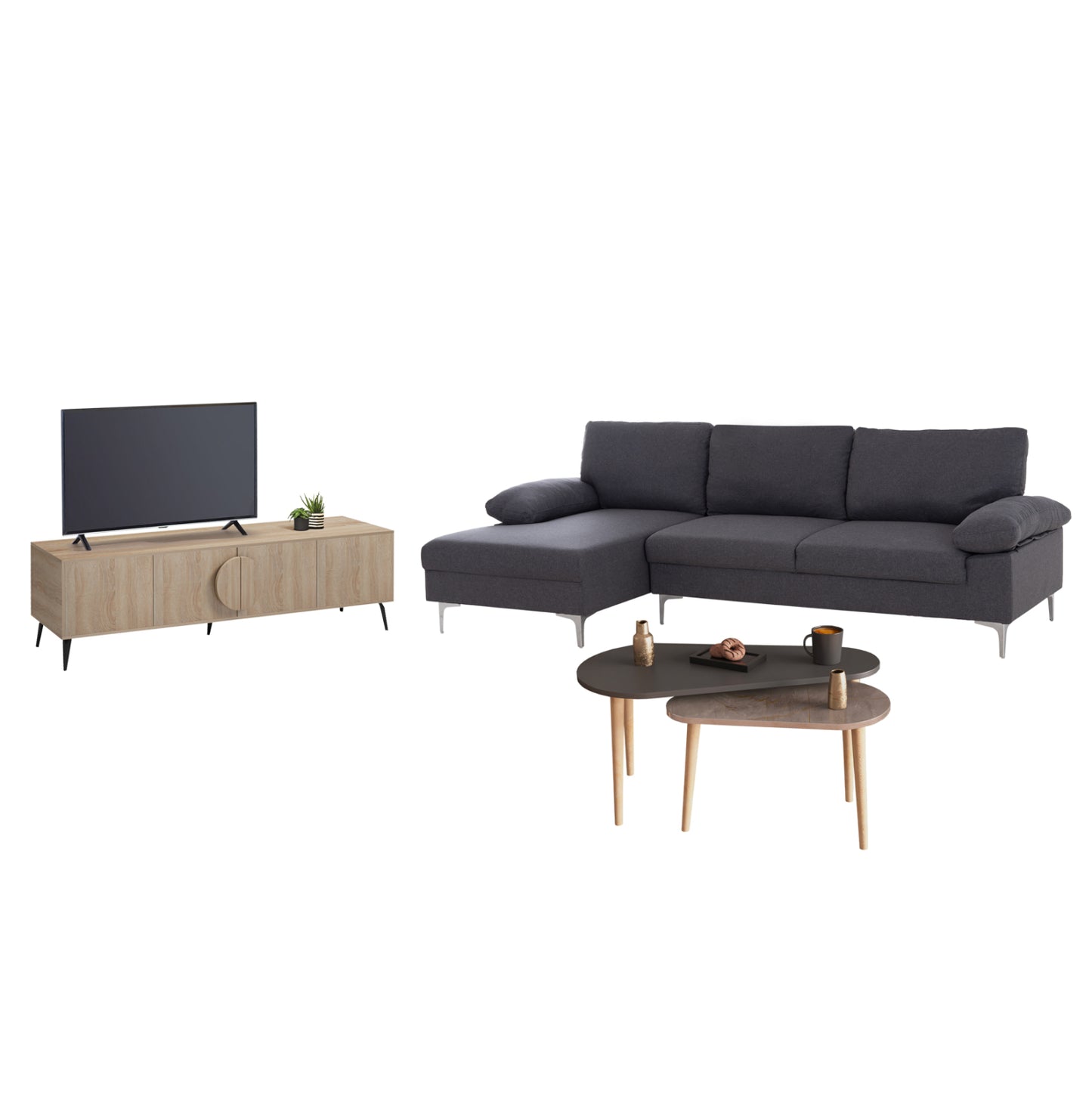 Student Pack Living Room 3pcs Hm11383