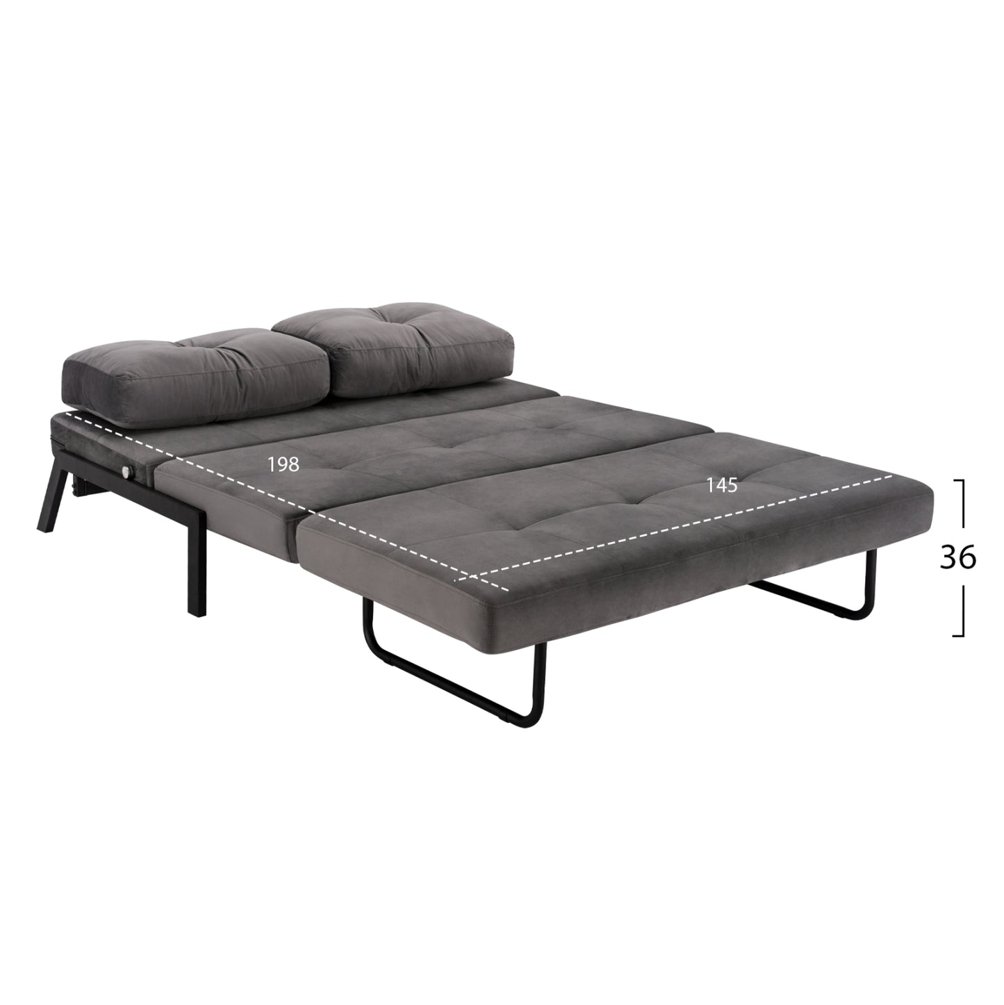 Student Living Room Set 3pcs Hm11386 Grey Velvet & Fabric--melamine In Zebrano
