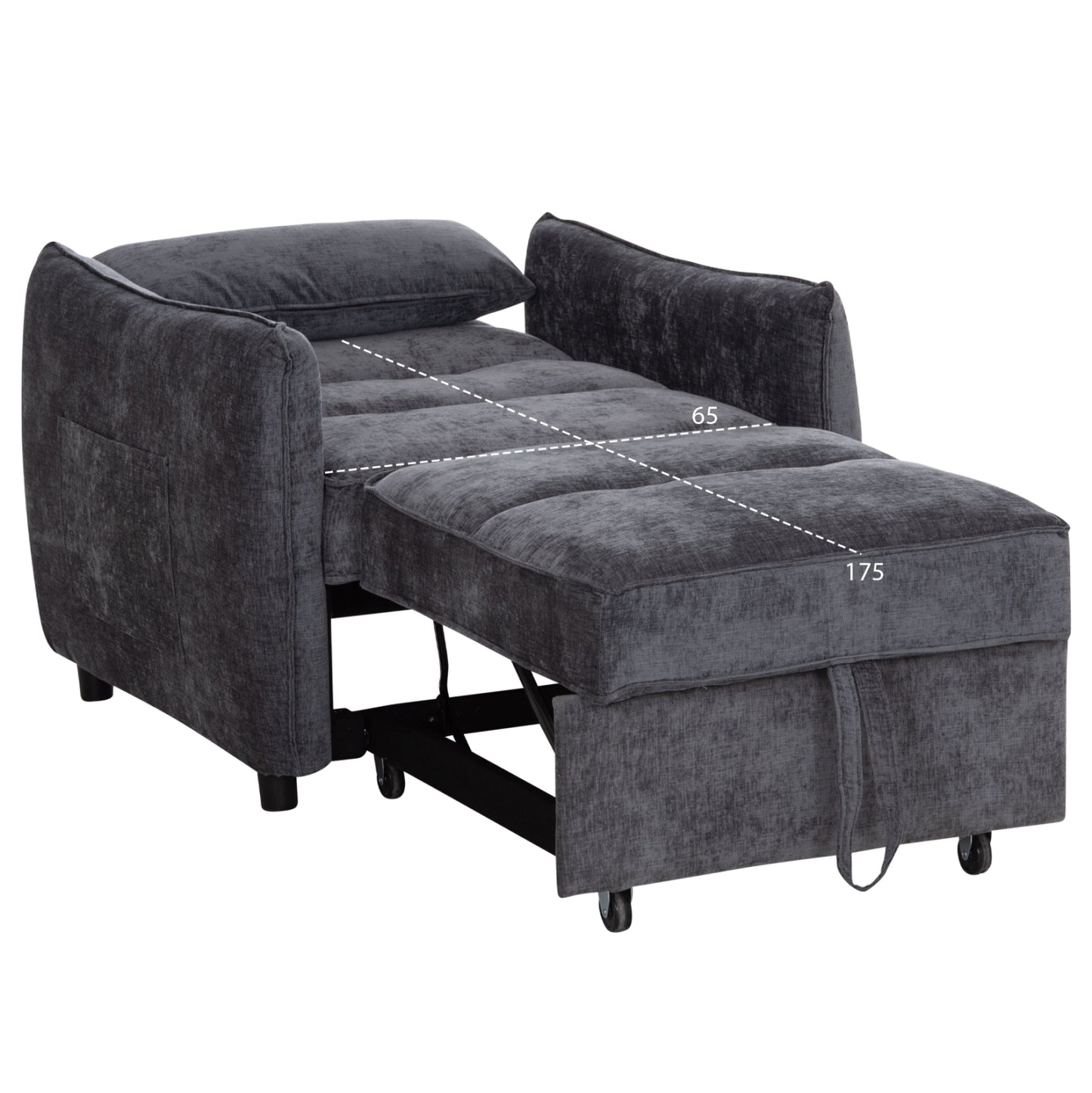 Student Living Room Set 3pcs Hm11386 Grey Velvet & Fabric--melamine In Zebrano