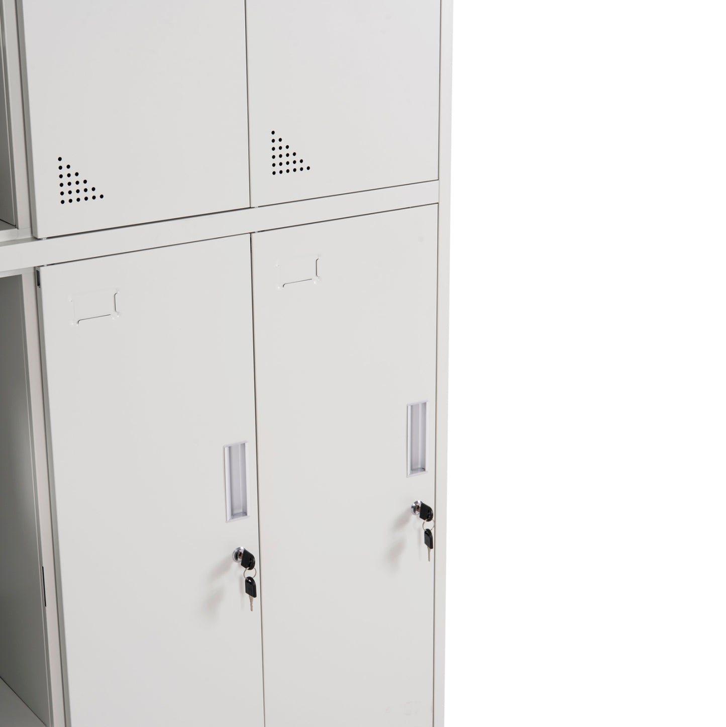 Locker Metallic Braila Hm5546.11 6 Cabinets With Key Locks In Light Grey 90x45x185hcm.