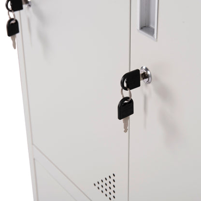 Locker Metallic Malmoe Hm5636.11 9 Cabinets With Key Locks In Light Grey 90x45x185hcm.