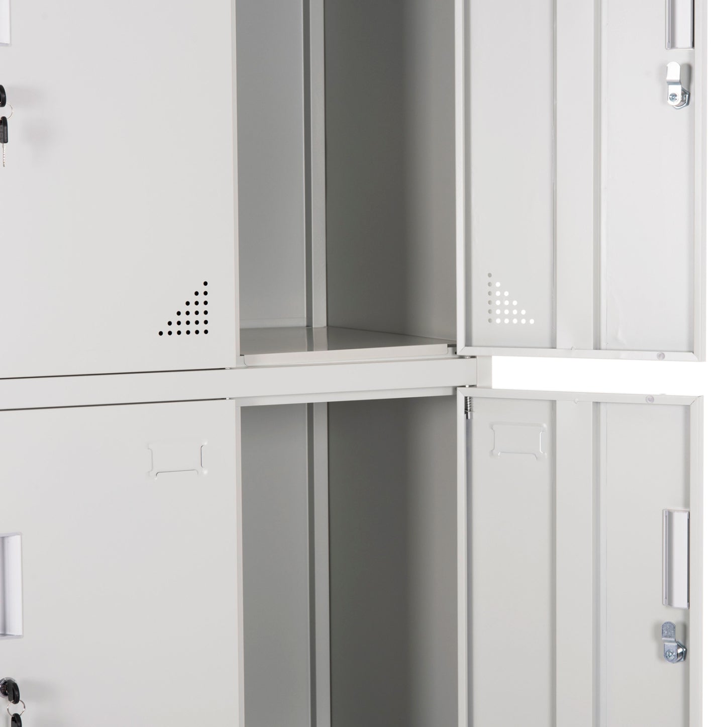 Locker Metallic Malmoe Hm5636.11 9 Cabinets With Key Locks In Light Grey 90x45x185hcm.