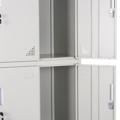 Locker Metallic Malmoe Hm5636.11 9 Cabinets With Key Locks In Light Grey 90x45x185hcm.