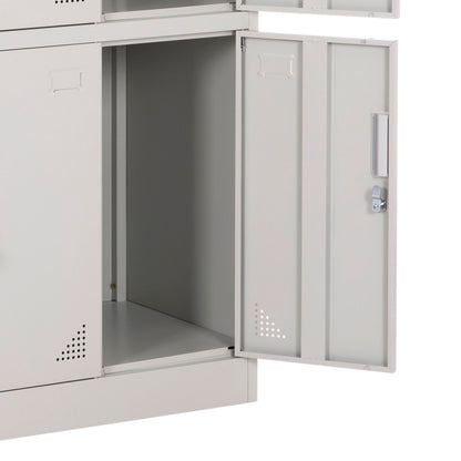 Locker Metallic Malmoe Hm5636.11 9 Cabinets With Key Locks In Light Grey 90x45x185hcm.