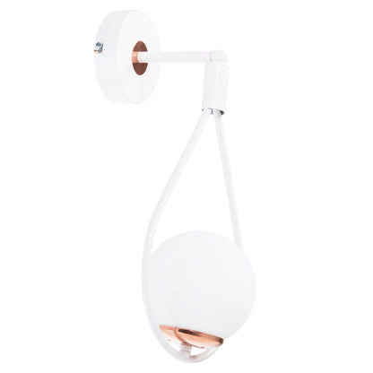 Wall Sconce Hanging Drop White With White Globe 22x20x43hcm.hm7640.03