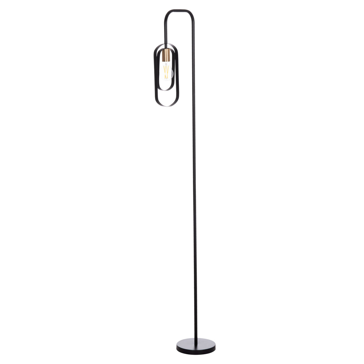 Floor Standing Lamp Biut Hm7434.11 Metal In Black 29x169hcm.