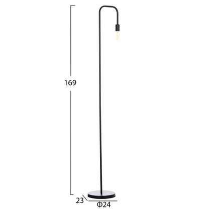 Floor Standing Lamp Kramer Hm7535.11 Metal In Black 23x169hcm.
