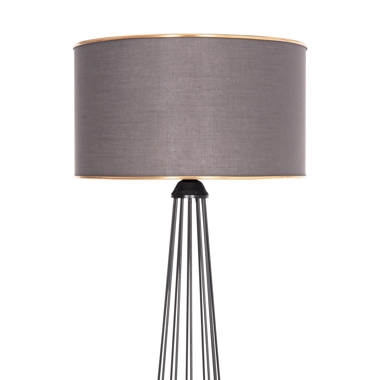 Floor Standing Lamp Hue Hm7581.11 Metal Pillar And Cap In Grey Φ38x144hcm.