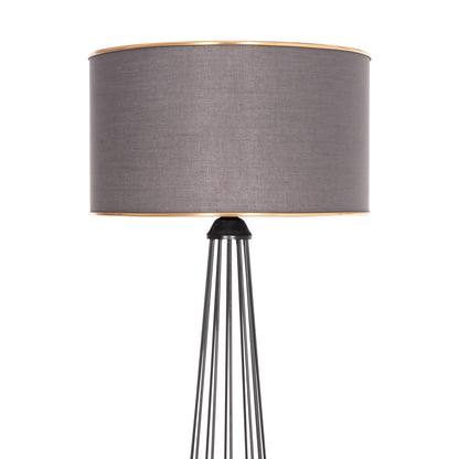 Floor Standing Lamp Hue Hm7581.11 Metal Pillar And Cap In Grey Φ38x144hcm.