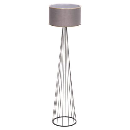 Floor Standing Lamp Hue Hm7581.11 Metal Pillar And Cap In Grey Φ38x144hcm.