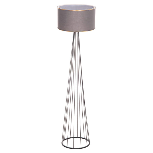 Floor Standing Lamp Hue Hm7581.11 Metal Pillar And Cap In Grey Φ38x144hcm.