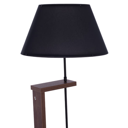 Floor Standing Lamp Hm7609.02 150cm Walnut Colored Mdf, Black Cap